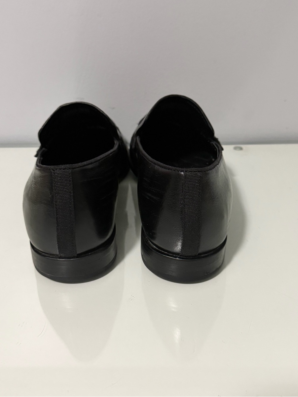 Birdies Black Leather & Suede Men's Loafers - Picture 7 of 9